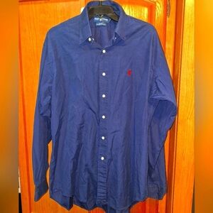 A Ralph Lauren Blake 100% two ply cotton men's long sleeve button-down shirt